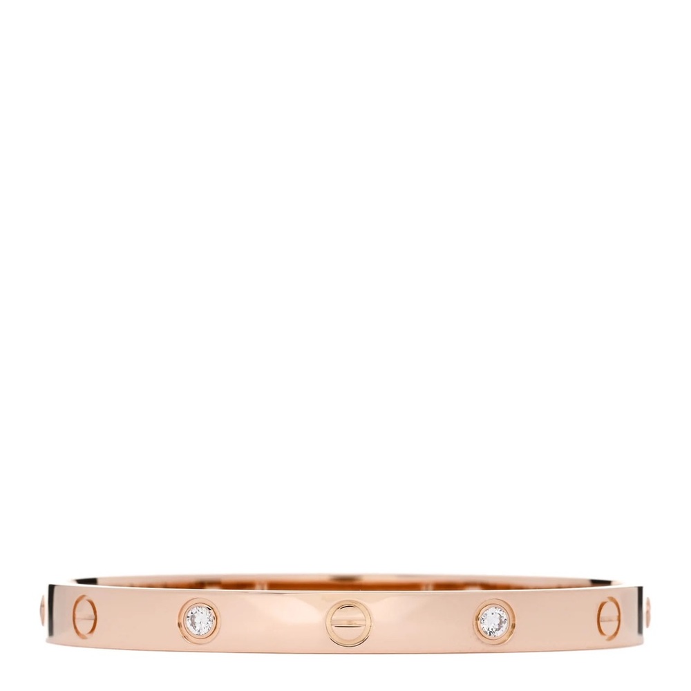 Cartier Rose Gold Bangle with Embedded Crystals